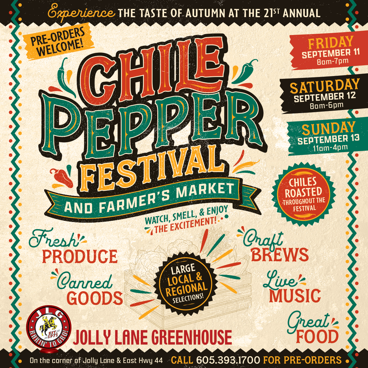 Chile Pepper Festival 2026 social event graphic