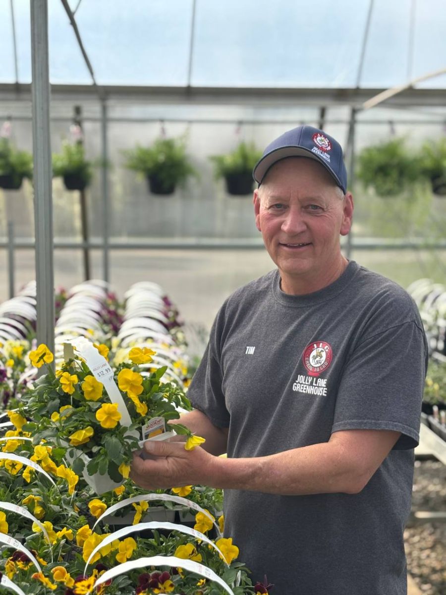 Tim Sime at Jolly Lane Greenhouse Retail Garden Center